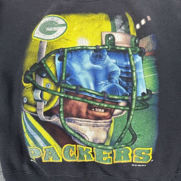 Vintage‎ Lee 90s Kids Green Bay Packers Sweatshirt Youth M Crewneck Pullover - Picture 1 of 10